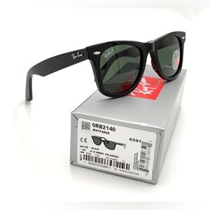 Ray-Ban Black Polarized RB2140 901A/58 Sunglasses Grey polarized 50mm